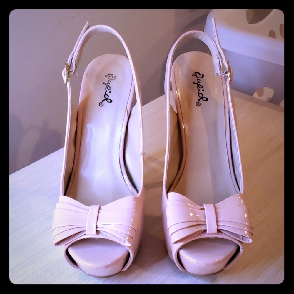 Light Pink Bow Heels
